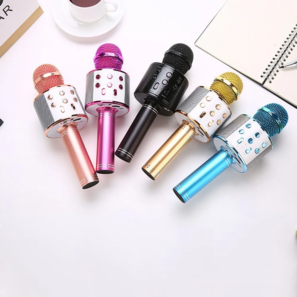 Bluetooth беспроводной микрофон динамик ручной караоке музыкальный плеер для вокала