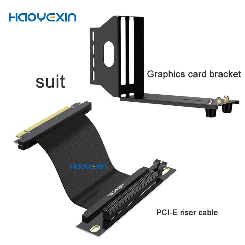 Cabo Riser Hyx Pci-e Pci Express pc Pci-e3.0 16x Extender Suporte para Mineração Placa Gráfica Suporte - Imagem 4
