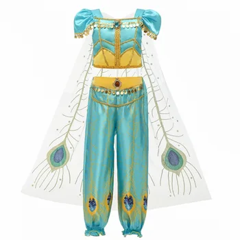 

2019coscos Halloween Day Girls Aladdin Indian Dance Stage Performance Costumes Jasmine Skirt Dress Children's Suit Dress