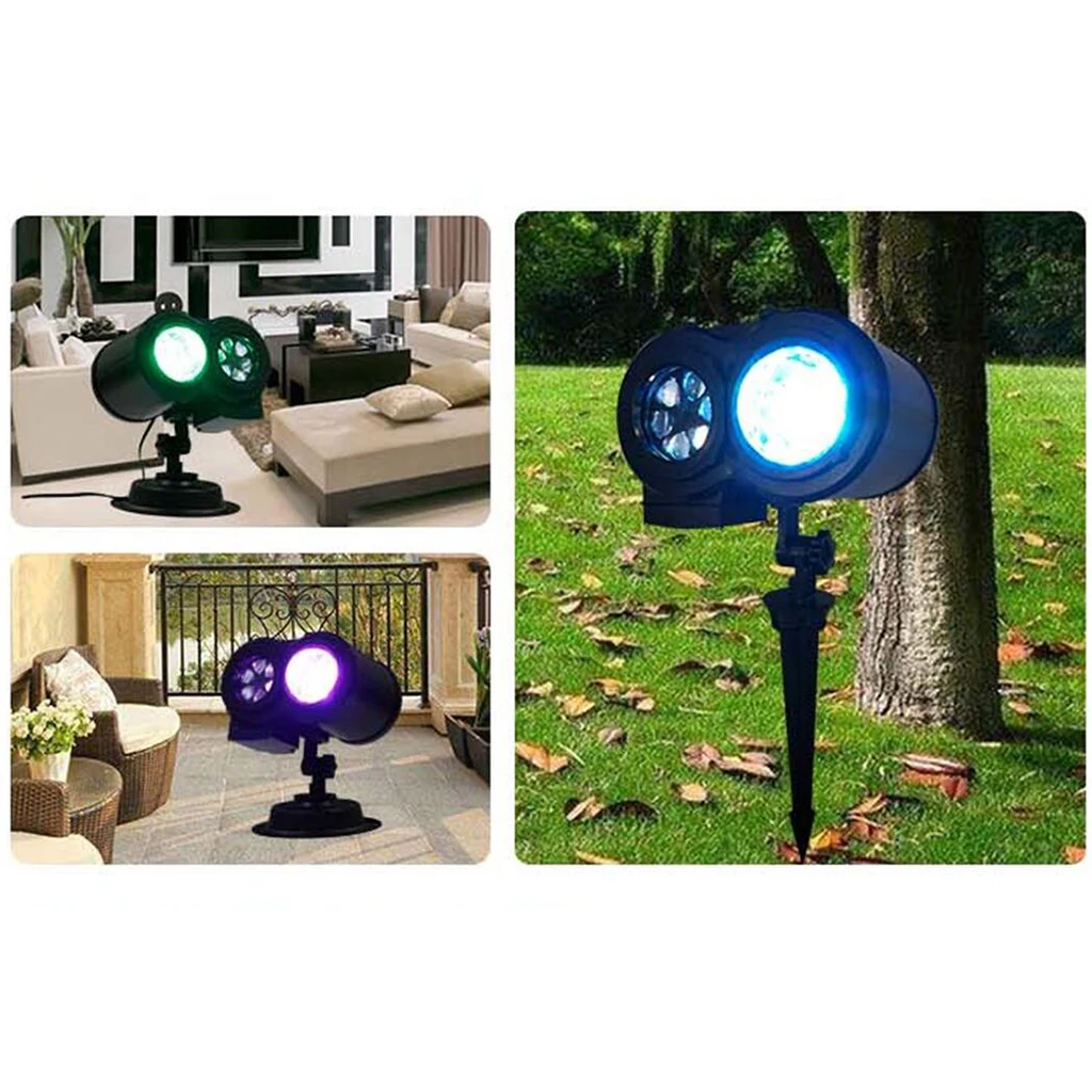 LED Christmas Projector Light with 12 Slides Patterns, Waterproof Outdoor Indoor Holiday for Halloween Xmas Birthday Decoration