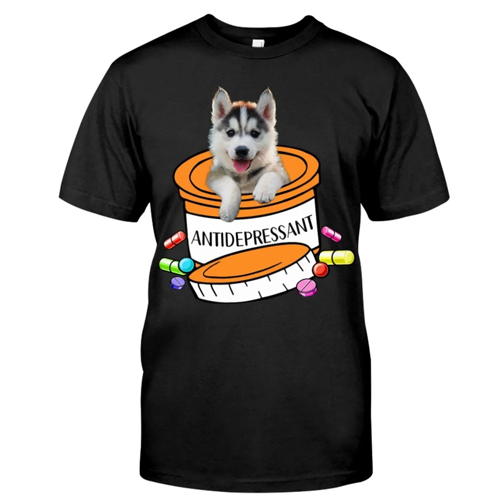 

Хлопковая футболка CLOOCL, модная летняя Милая хлопковая Футболка Хаски с животными, мужская и женская рубашка с 3D принтом, забавные хлопковые черные футболки