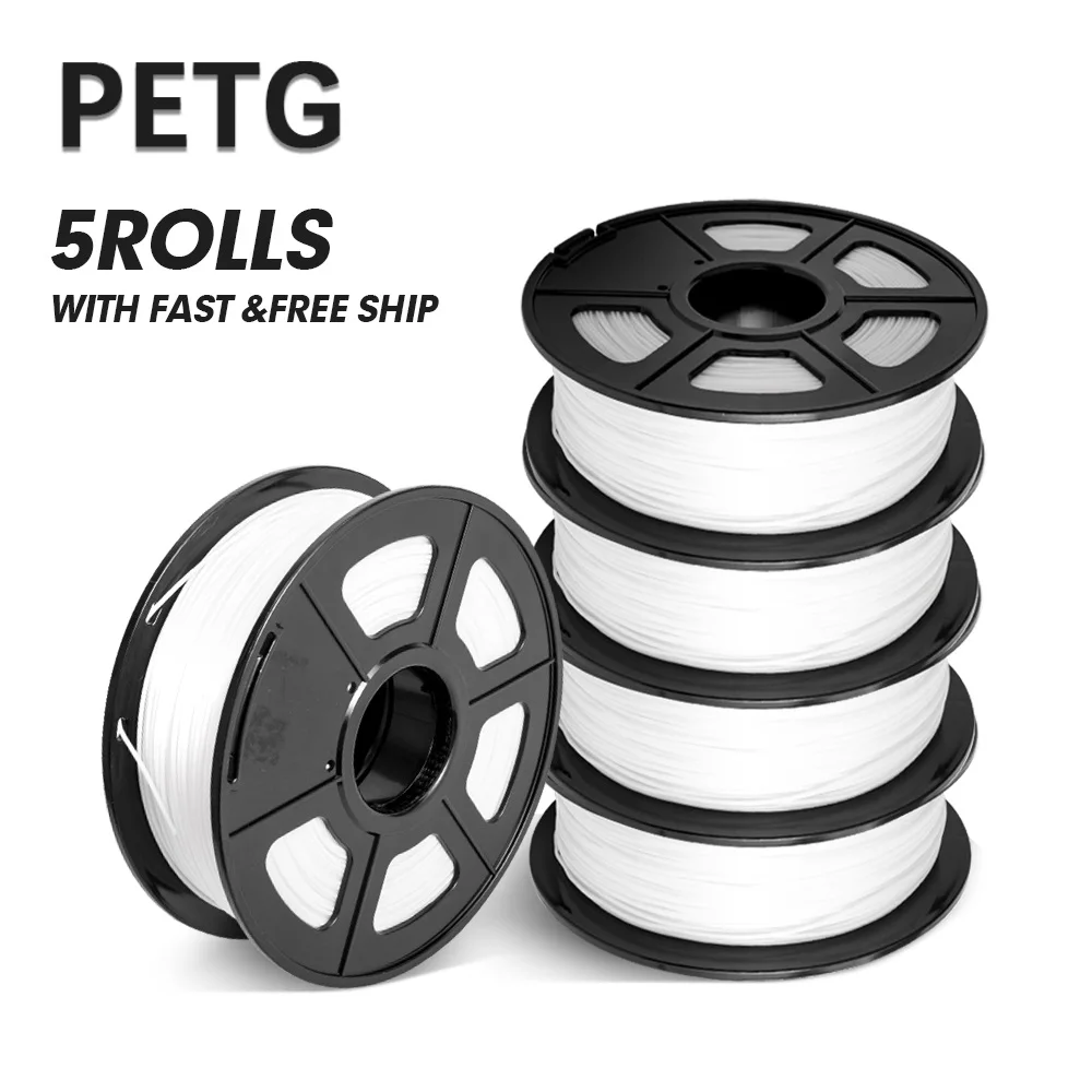 

Enotepad PETG Filament 1.75mm PETG White gift DIY printing with fast shipment 100% no bubble +-0.02MM with Vacuum packaging