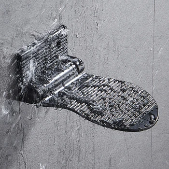 

1pc Shower Footstool Aluminum Alloy Wall-Mounted Bathroom Non-Slip Bracket Footstool