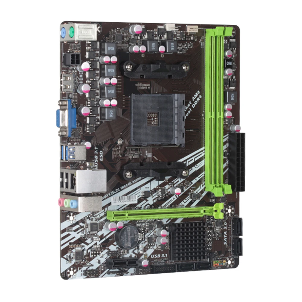  Original MAXSUN Challenger A320M-VH R2.0 AMD Motherboard AM4 mATX Dual Kanal DDR4 1000M LAN SATA3.0