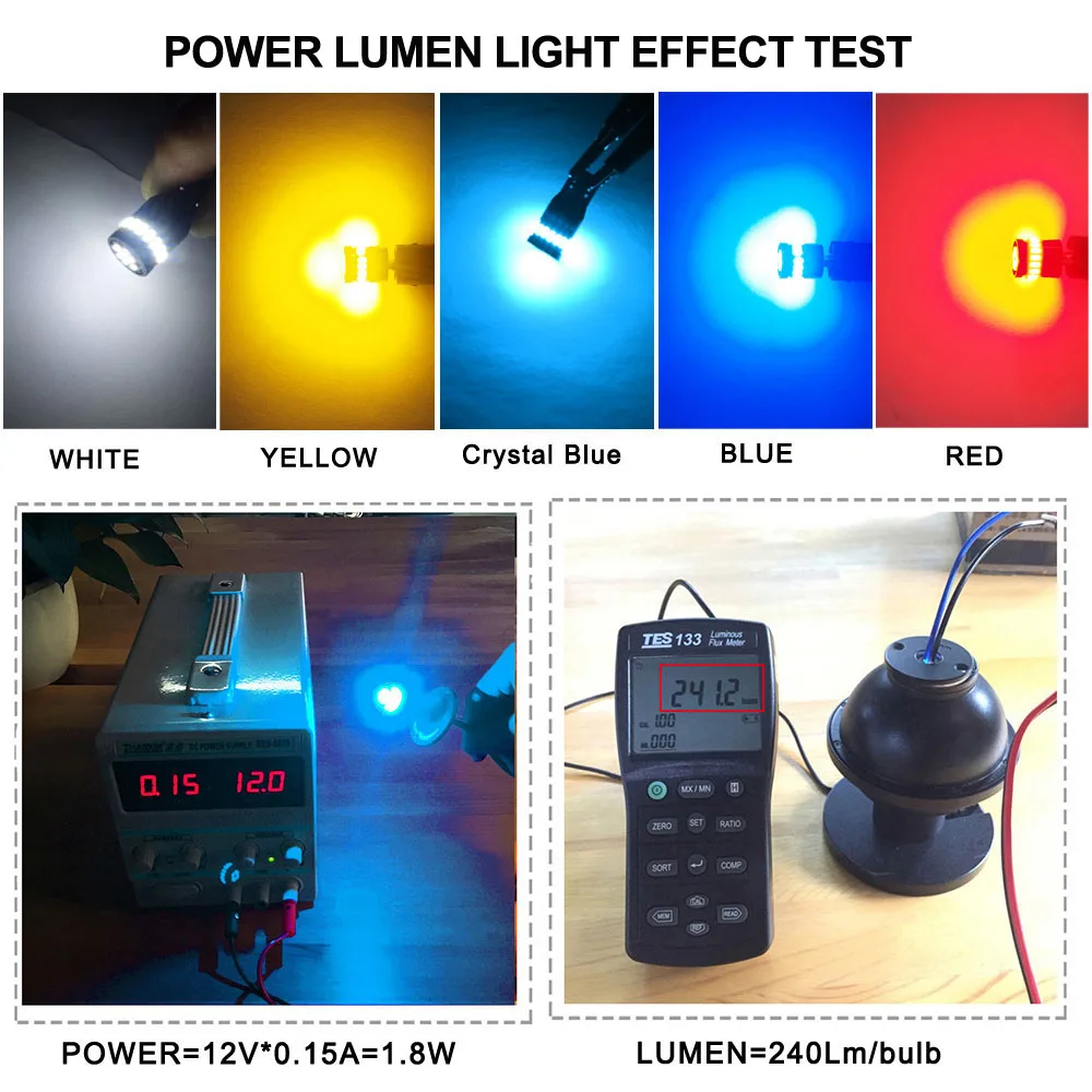 T10 W5W светодиодный лампы 3014 SMD 168 194 автомобильные аксессуары Габаритные огни для чтения салона авто лампы 12V белого и желтого цвета с украшением в виде кристаллов Синий и красный цвета