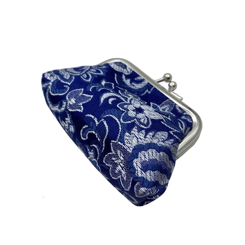 Traditionelle Seide kleine Brieftasche für Frauen Jacquard weben Blumenmuster Mini Hasp Damen Geldbörse Geld Taschen Kinder beutel – Detail 18