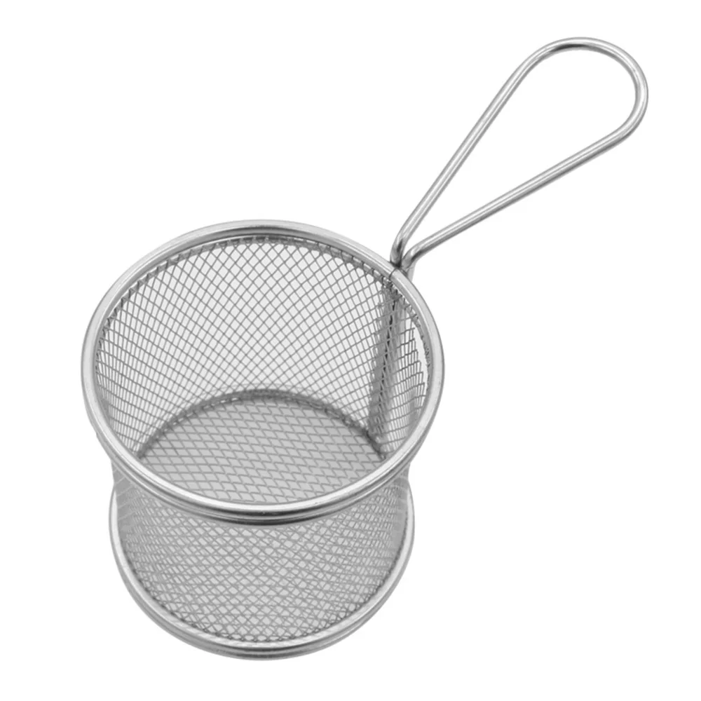 

Stainless Steel Frying Basket Round Mesh Oil Strainer Cooking Colander Kitchen Tools