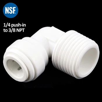 

Water Filter and RO assembly Fittings Elbow Push-in to Thread NPT