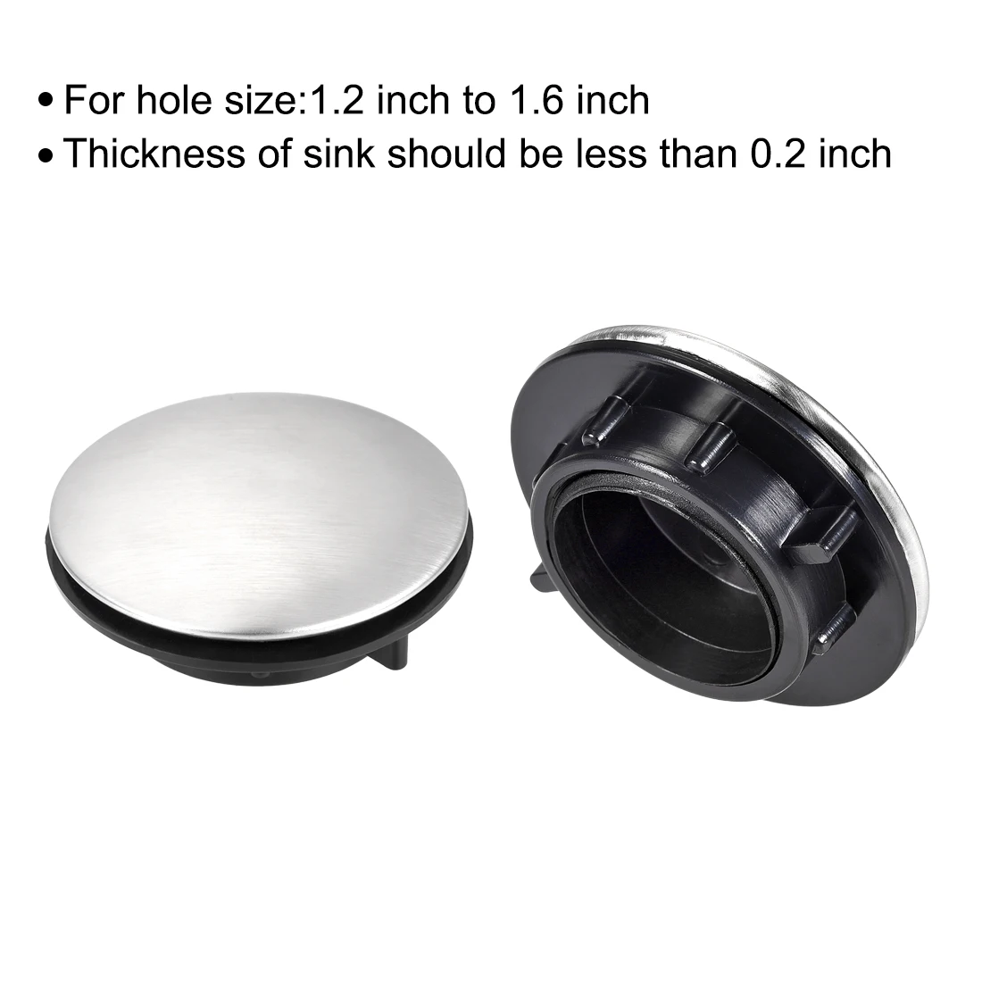 Uxcell Крышка отверстия для смесителя диаметром от 1,2 до 1,6 дюймов, крышка отверстия для кухонной раковины, 6 шт