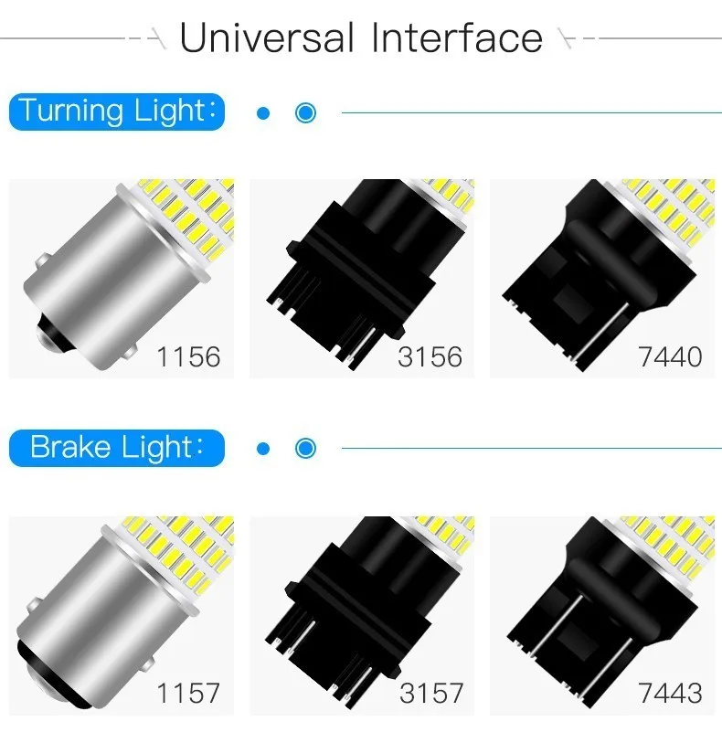 1 шт., супер яркие светодиодные лампы 1156 1157 Bay15d 3156 3157 7440 7443, поворотные стоп-сигналы, задние светодиодные фонари для парковки