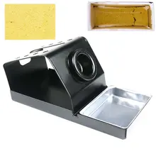 Цельнометаллический Многофункциональный Электрический паяльник станция паяльная подставка с пайкой твердого цвета и губкой