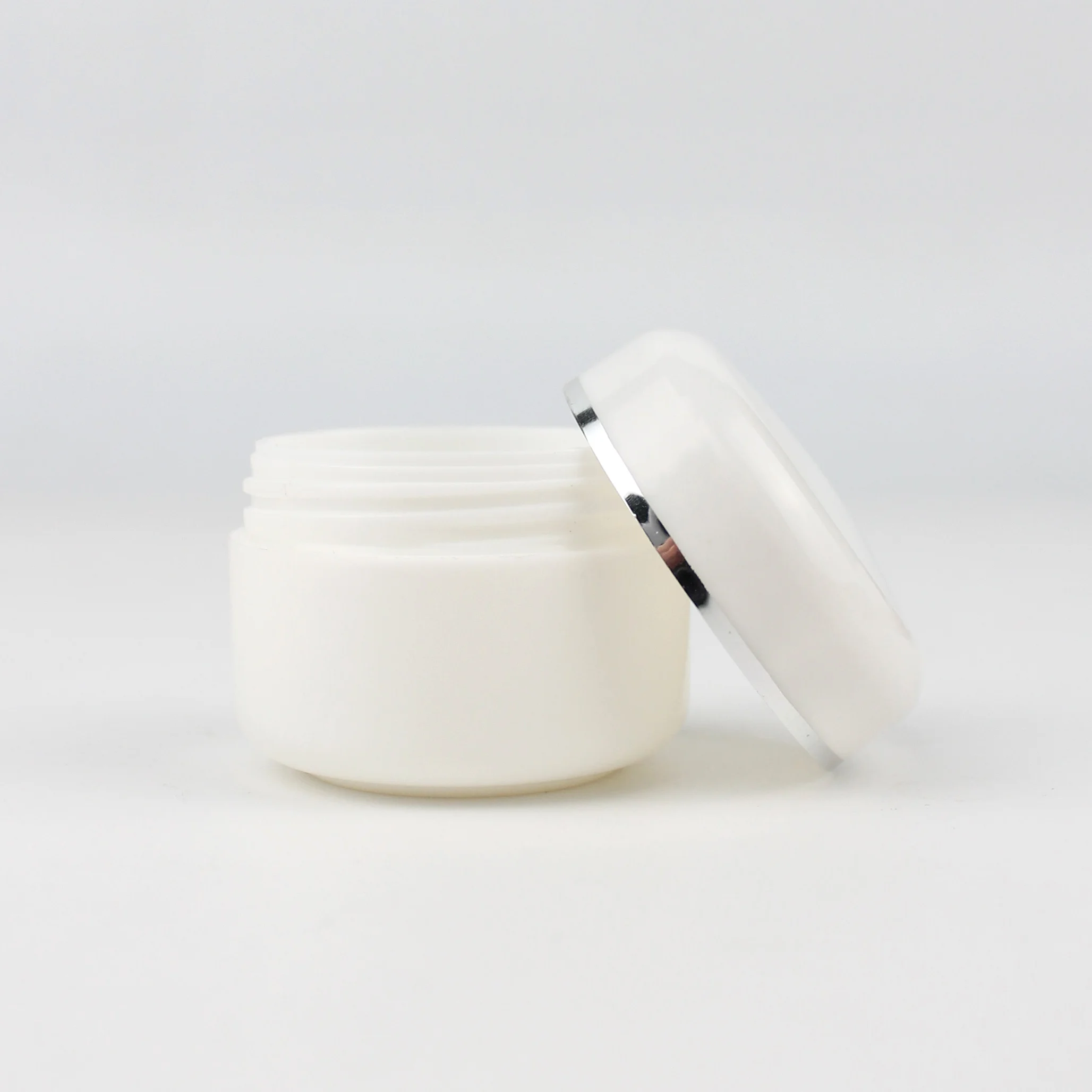 30Pcs/Pack 20g 30g 50g Cream Jar White Plastic Makeup Container Sample Cosmetics Box Empty Makeup Jar Pot Refillable Bottles 5