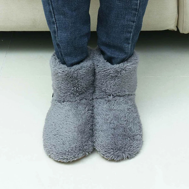 Winter USB Heater Foot Shoes Plush Warm Electric Slippers Feet Heated Washable Electric Shoes Warming Pad Heating Insoles heated shoe insoles,usb heating pads