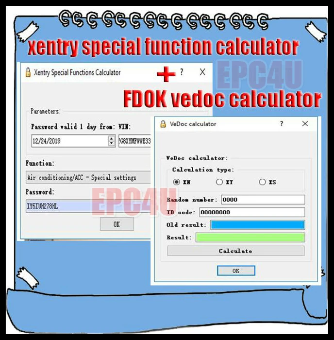 2020 Hot Sell Das Xentry Special Function Calculator Fdok Vedoc Calculator Keygen For Mb Star C3 C4 C5 C6 Aliexpress