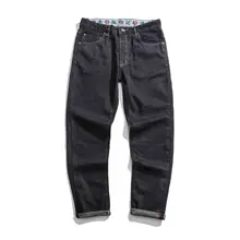 Мужские повседневные Япония Dk Индиго красный список selvdge джинсовые джинсы