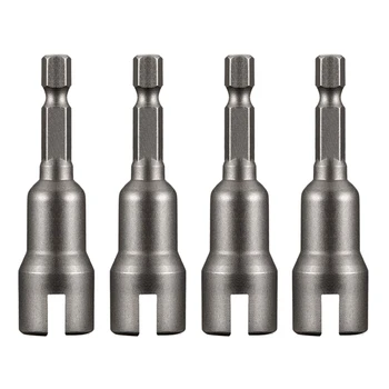 

4Pcs Power Wing Nut Driver Set,Slot Wing Nuts Drill Bit Socket Wrenches Tools Set,1/4 Inch Hex Shank Drills Bits for Panel Nuts