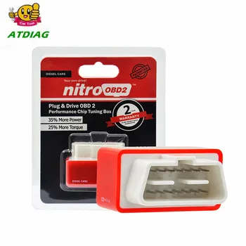 

OBD2 Car Nitro Performance Chip Tuning Box NitroOBD2 OBD Interface Plug and Drive More Power More Torque Works For Diesel Cars