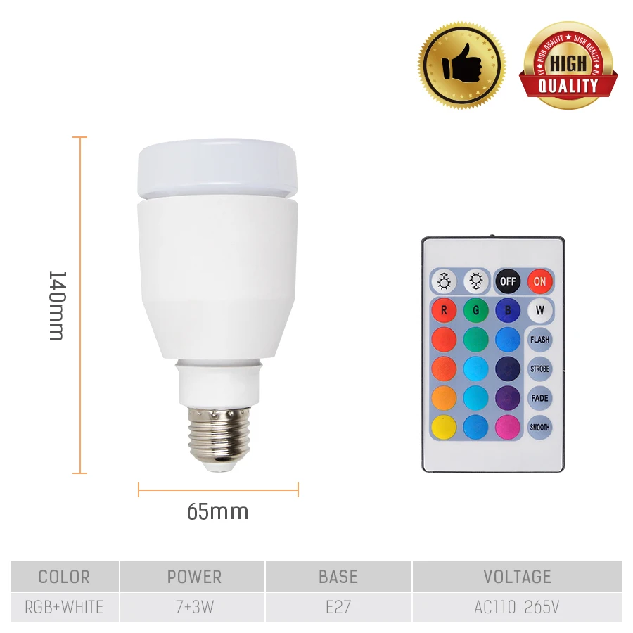 E27 Смарт RGB беспроводной Bluetooth динамик лампа Музыка Воспроизведение Диммируемый