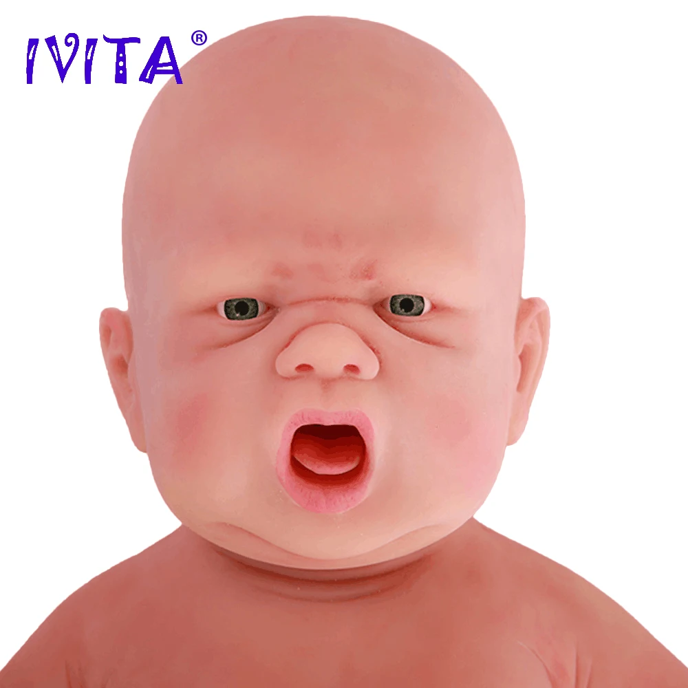 IVITA WG1807 57 см 5900 г силиконовые детские куклы с полным корпусом Плачущие глаза для