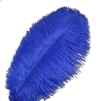 

50Pcs/Lot Royal Blue Ostrich Feathers for Crafts Plume 15-70cm Feathers Ostrich Plumes pluma Feathers Decoration Plumas Carnaval