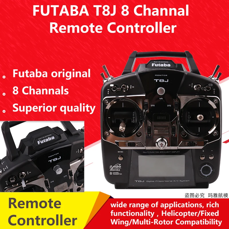

Original FUTABA T8J 8 Channal S-FHSS Remote Controller with R2008SB Receiver