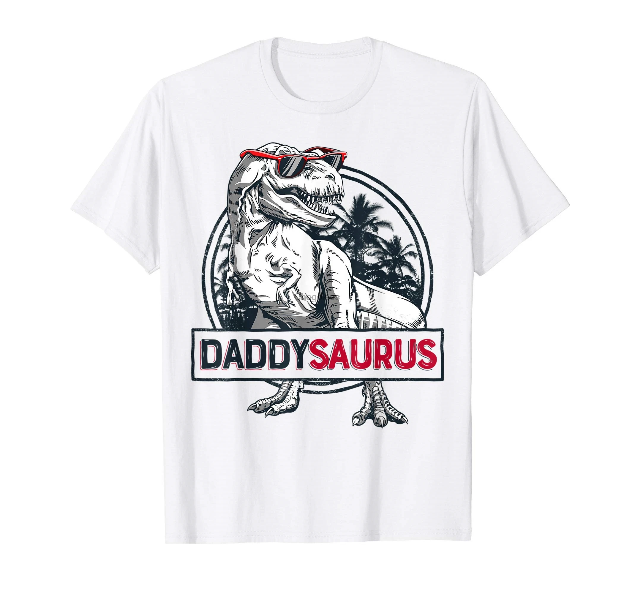 Футболка Daddysaurus подарок на день отца Мужская футболка с изображением папы Рекс |