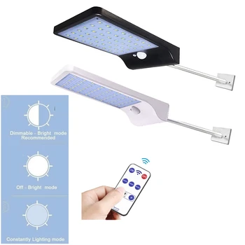 

48 LED 5 Modes LED Wall Light Outdoor Street Lighting Solar Lamps Remote Control Infrared PIR Waterproof Light remote controller