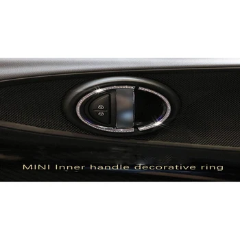 

For Mini Cooper F55 F56 F54 Interior Door Handle Decorative Ring Interior Sticker Covers with Cystal