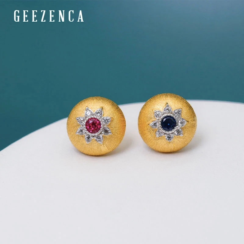 Женские позолоченные серьги-гвоздики серьги из стерлингового серебра 925 пробы с