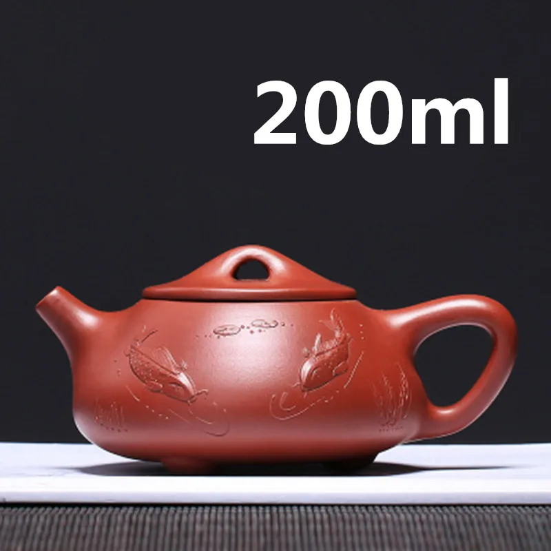 

Handmade Tea Pot Zisha Teapot Chinese Porcelain Yixing Teapot 200ml NianNianYouYu Hu New Arrived Authentic Drop Shipping
