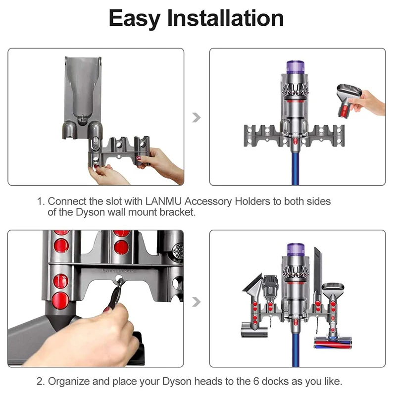 Стойка для хранения кронштейн Dyson V7 V8 V10 V11 вакуумный очиститель настенные щетки