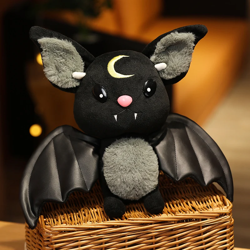 thumbnail image 1 of Murciélago de peluche de vampiro de la serie oscura, muñeco de murciélago de luna de pentáculo, relleno estilo rock gótico, bolsa de peluche de Halloween, juguete para niños, decoración del hogar, 1 of 5