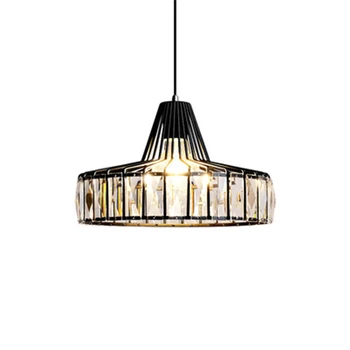 

Nordic Creative Iron Crystal Single Head Stair Chandelier Dining Room Light Bedroom Lamp Bar Light Free Shipping