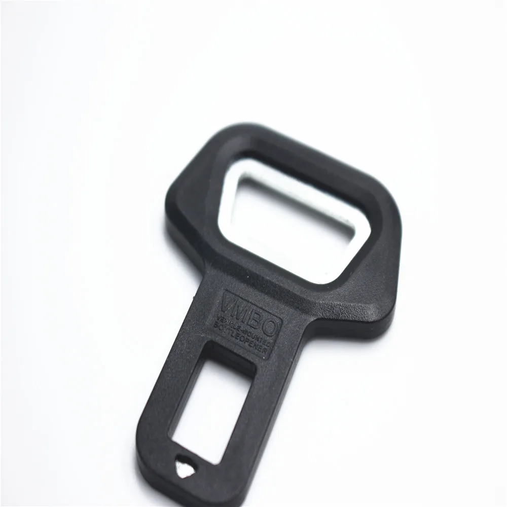 1× Black Car Interior Seat Belt Buckle Warning Stopper Bottle Opener Accessories