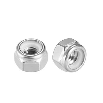 

uxcell 5/16"-18 Nylon Insert Hex Lock Nuts, 304 Stainless Steel, Plain Finish, 25 Pcs
