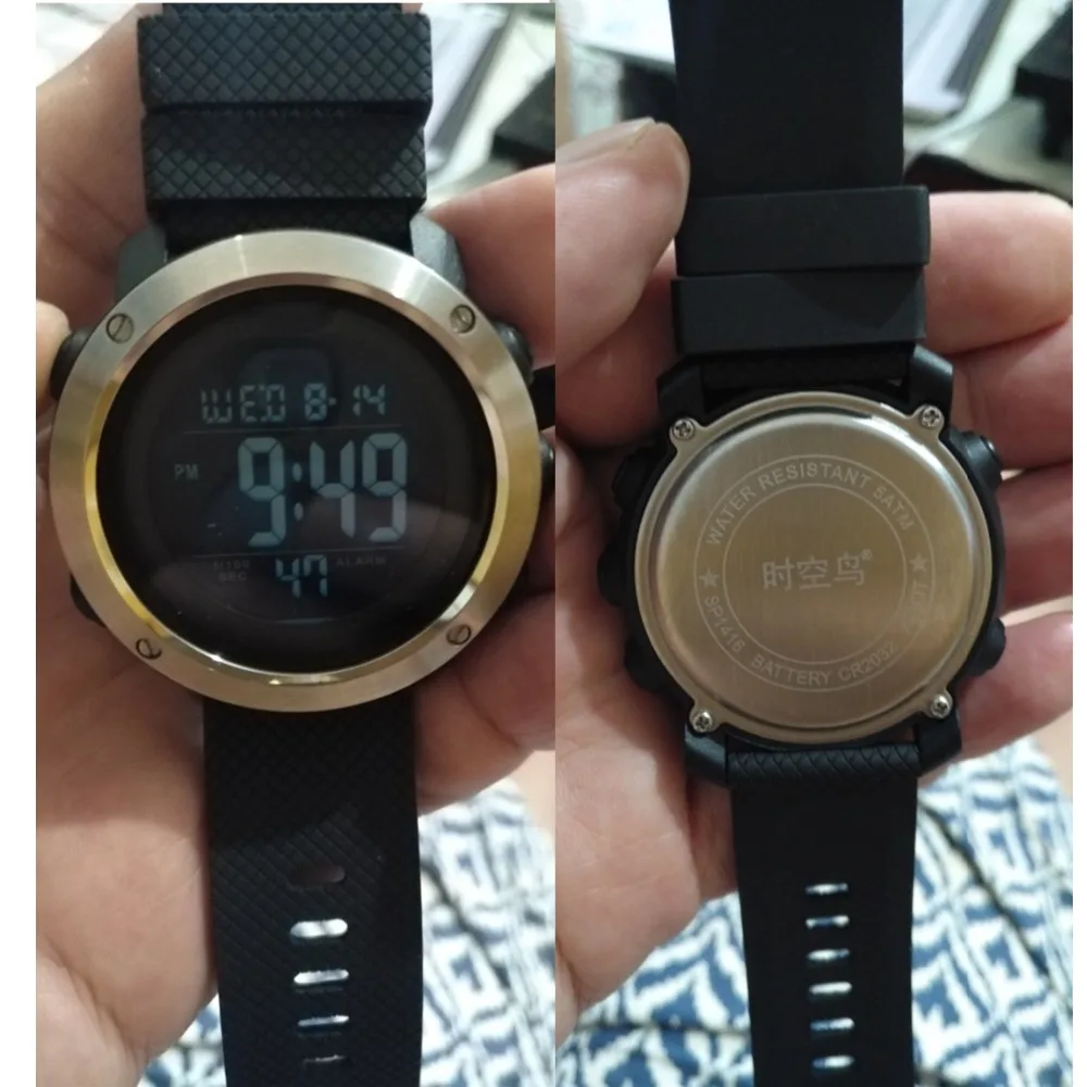 Xiaomi ALIFIT цифровые водонепроницаемые часы smartwatch для мужчин подсветка светящийся дисплей Календарь Будильник Секундомер обратный отсчет спортивные часы