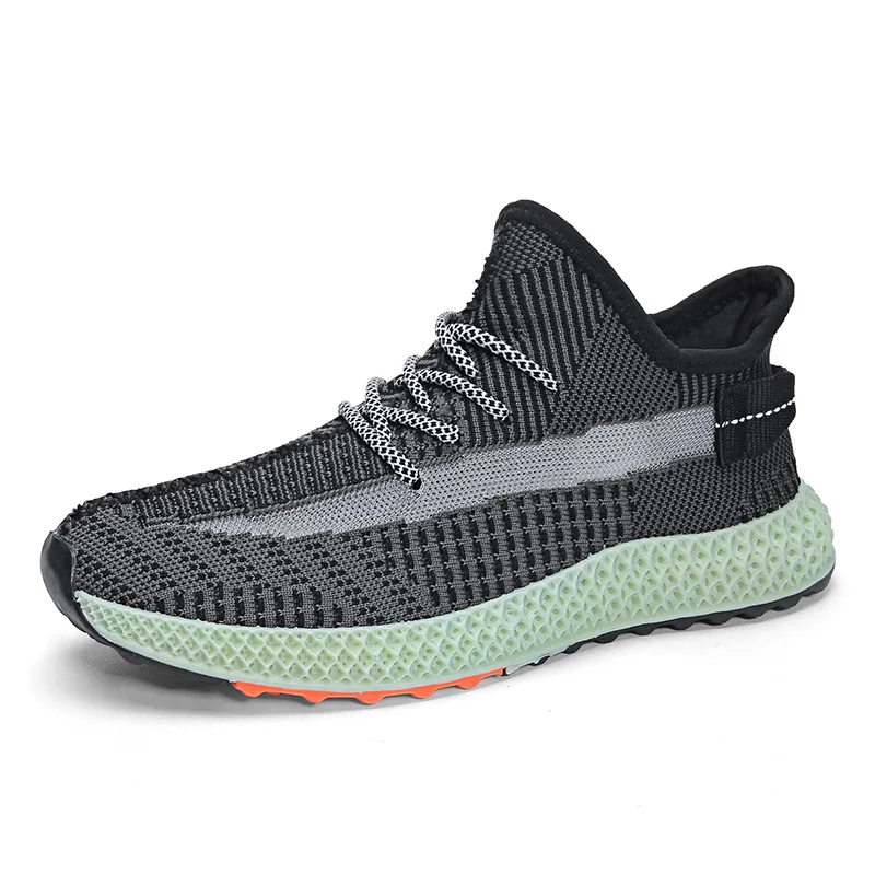 

2019 New Style Autumn Men Breathable Fly Woven Athletic Shoes Fashion Coconut Shoes INS Sports MEN'S Casual Shoes