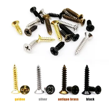 200X M2 M2.6 M3 Mini Small Golden Silver Bronze Black Steel Phillips Flat Countersunk Head Self Tapping Screw For Wood Box Hinge