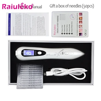 

8 Level Rechargeable Laser Tattoo Black Dot Moles Wart Removal Plasma Pen Face Freckle Sweep Spot Skin Tag Removal Beauty Device