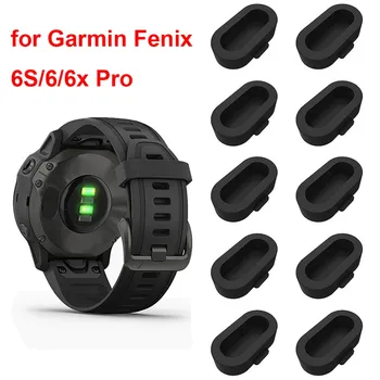 

10Pcs GPS Watch Sensor Dust Plug Anti-Dust Dustproof Cover Cap for Garmin Fenix 6S/6/6x Pro Silicone rubber charging plug