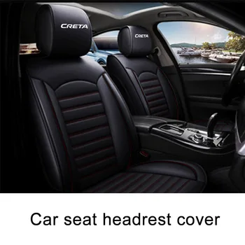 

Front Car Seat Covers Headrest Covers for Hyundai creta PU Leather Pad Auto Interior Accessories