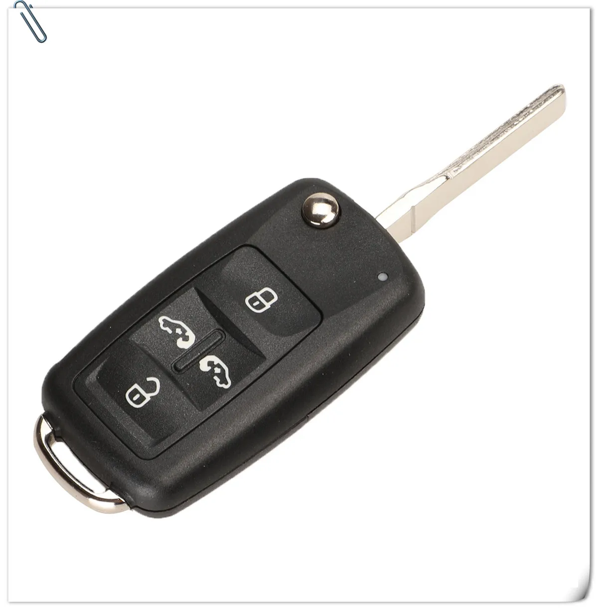 Jingyuqin Флип складной дистанционный ключ для автомобиля в виде ракушки брелок для VW Polo Jetta Golf MK6 Tiguan Touareg 202AD 202H 202Q 2/3/4/5 Кнопка KeyCase - Цвет: 4 Buttons