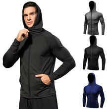 Зимние осенние мужские толстовки спортивная рубашка на молнии куртки для бега спортивный фитнес-зал спортивная одежда спортивный Топ Мужская спортивная одежда
