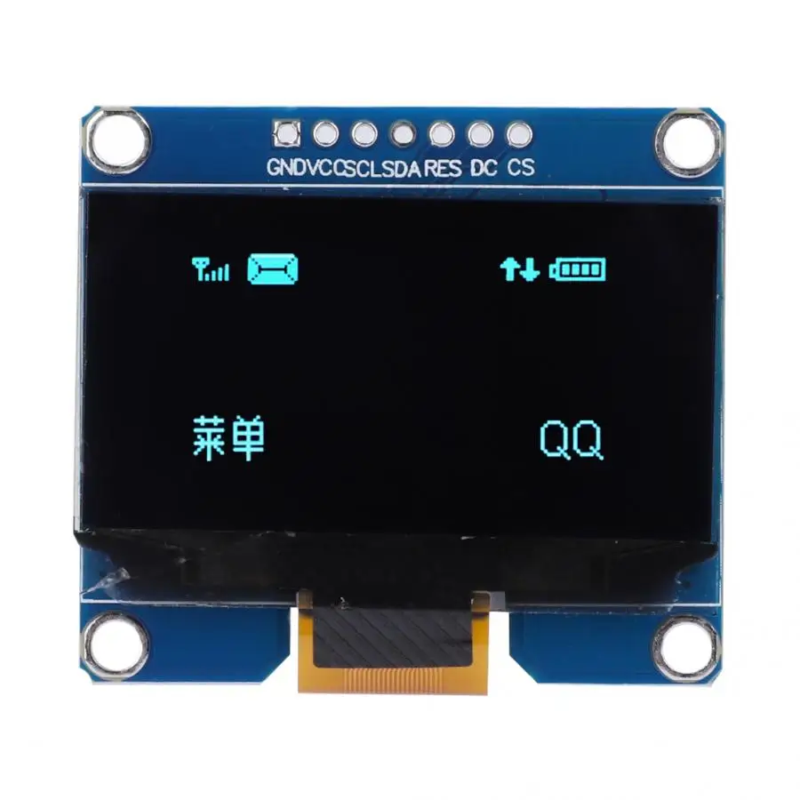 Синий Модуль экрана дисплея 1.54in 7Pin SSD1309 Привод IC 128x64 SPI интерфейс электронные компоненты - Цвет: Синий