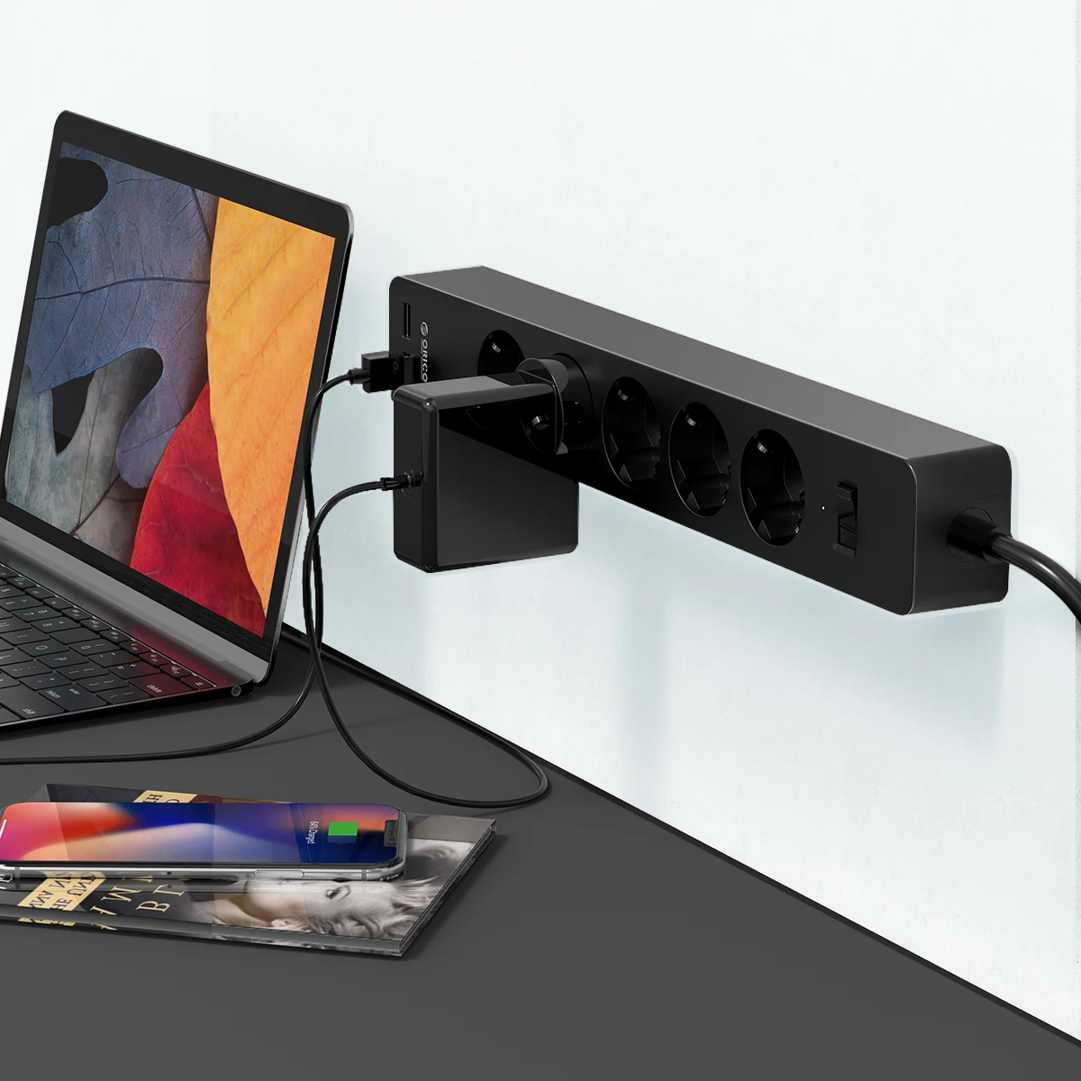 ORICO 3/5 AC + 2 USB мощность полосы электронный разъем офис стабилизатор напряжения ЕС