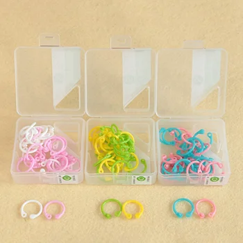 

1 Box Colored Easy Ring Paper Book Loose Leaf Binder Multi-function Circle Calendar Ring Keychain Key Ring