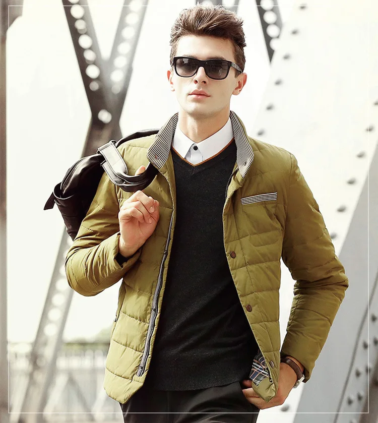 [Cost] Thin Cold-proof down Jacket Men Winter Short Light Coat Men's Fashion Version Outer Wear