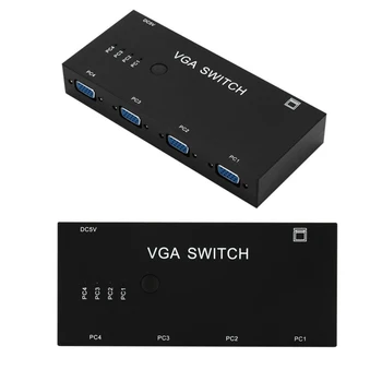 

VGA Switcher 4 PC to 1 Monitor VGA Switch Box Video Converter
