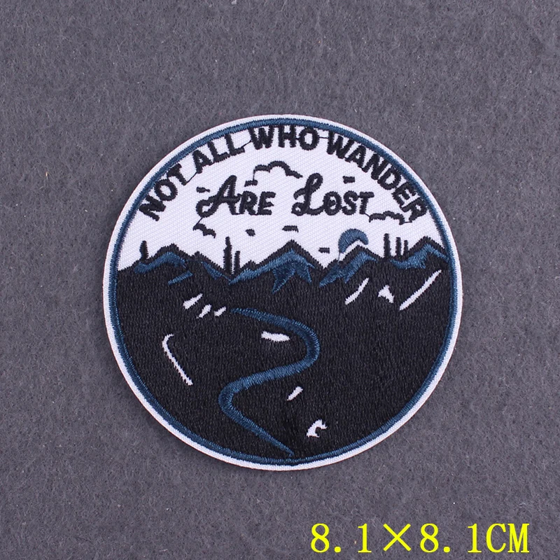 DIY Adventure Badges Surfing Camping Patch Iron On Patches On Clothes Wilderness Embroidered Patches For Clothing Stripes Decor 