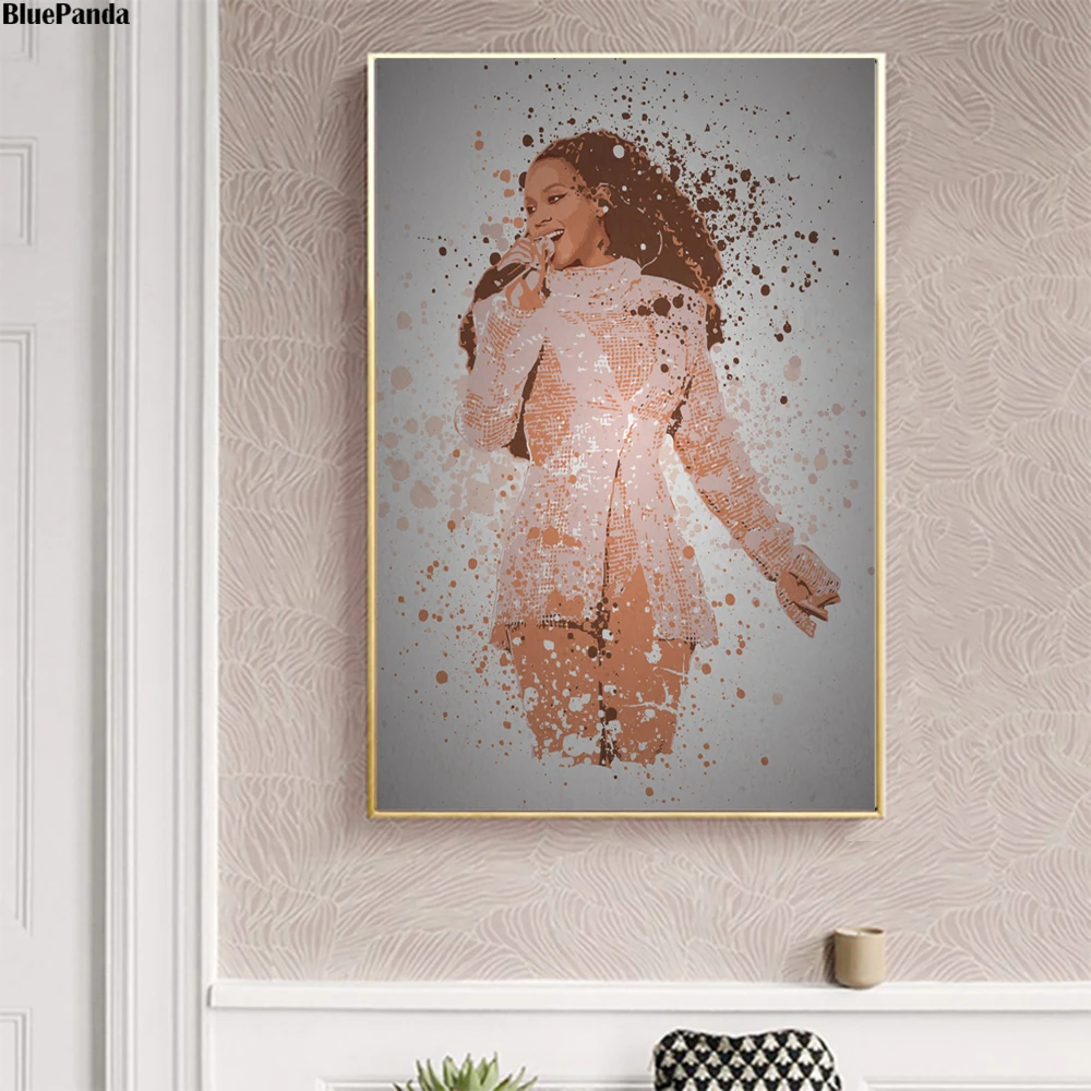 Beyonce Vintage Poster Singer Minimalist Art Canvas Print Wall Picture Modern Home Room Decoration | Дом и сад
